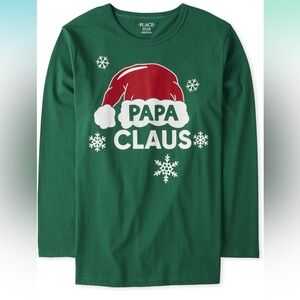 The Children’s Place Green 'Papa Claus' Long Sleeve Christmas Shirt